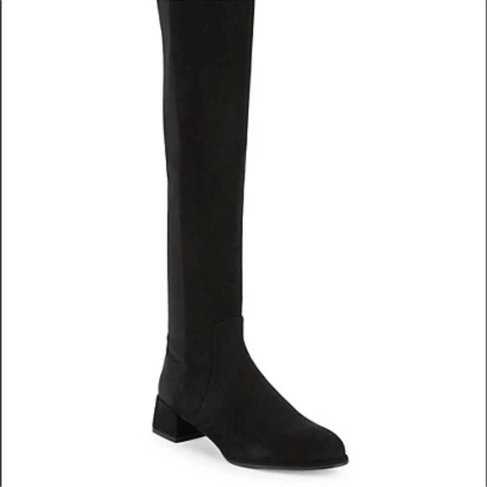 Stuart Weitzman Fifo Black Women's Knee-High Suede Boots